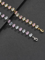 7mm Pink Baguette Bracelet