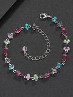 Multicolor Mixed-Cut Gemstone Bracelet