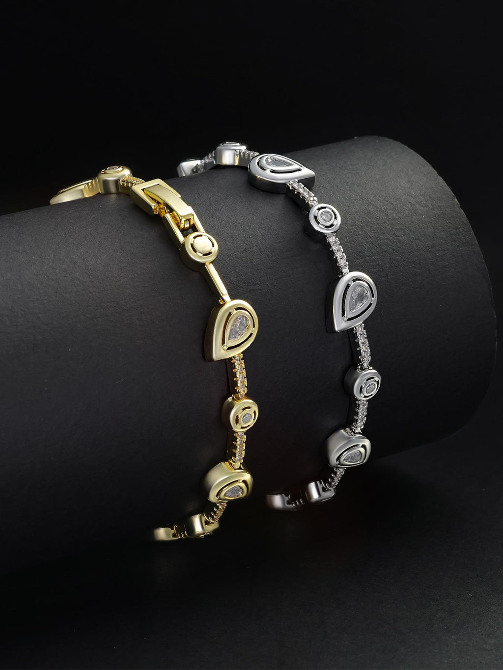 Teardrop Couple CZ Bracelet