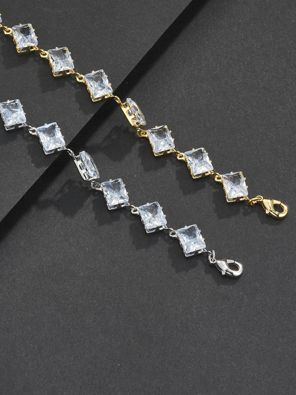 9mm Multicolor Square Gemstone Bracelet