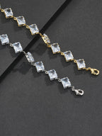 9mm Multicolor Square Gemstone Bracelet