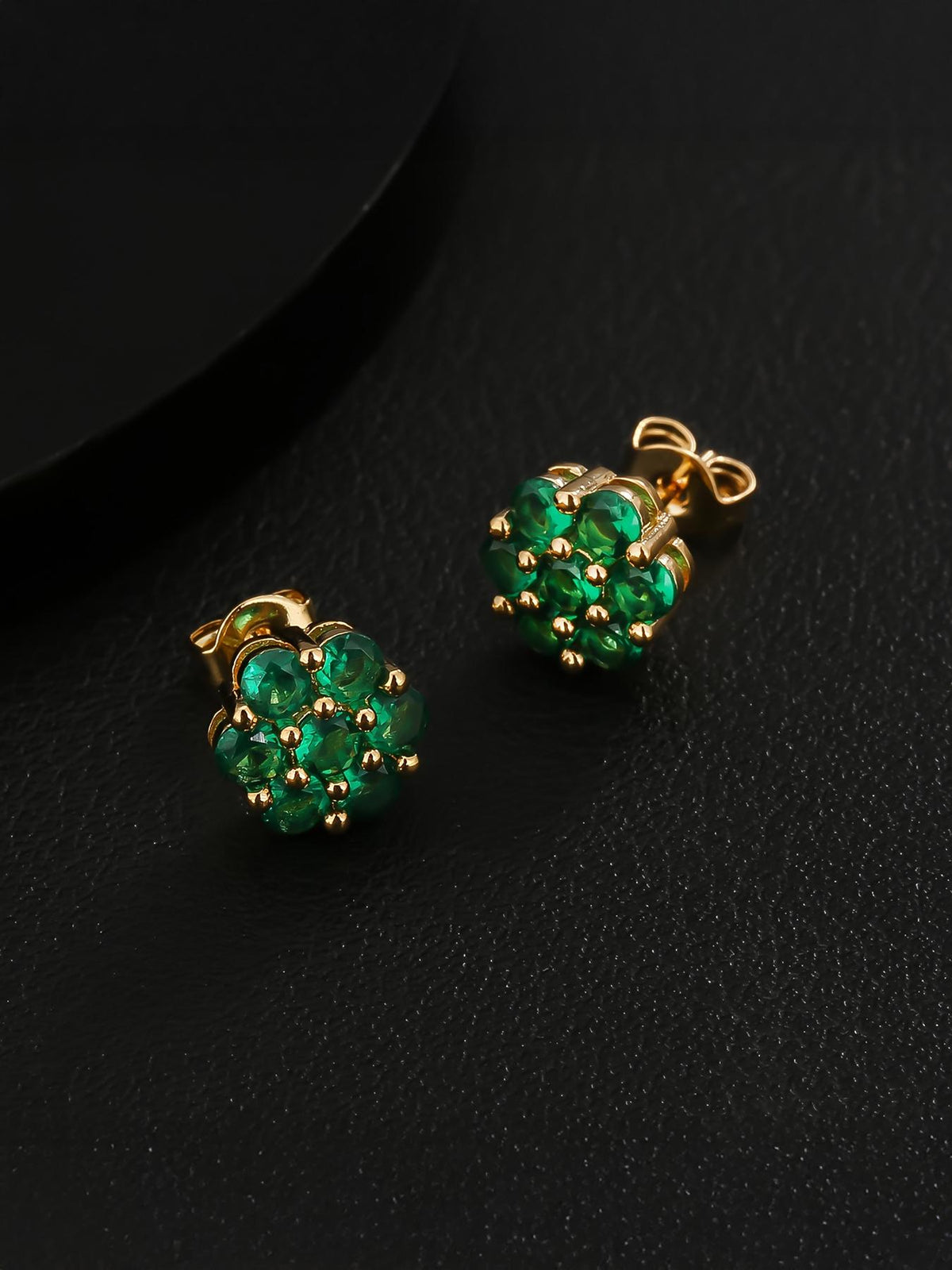 Iced Plum Blossom Stud Earrings
