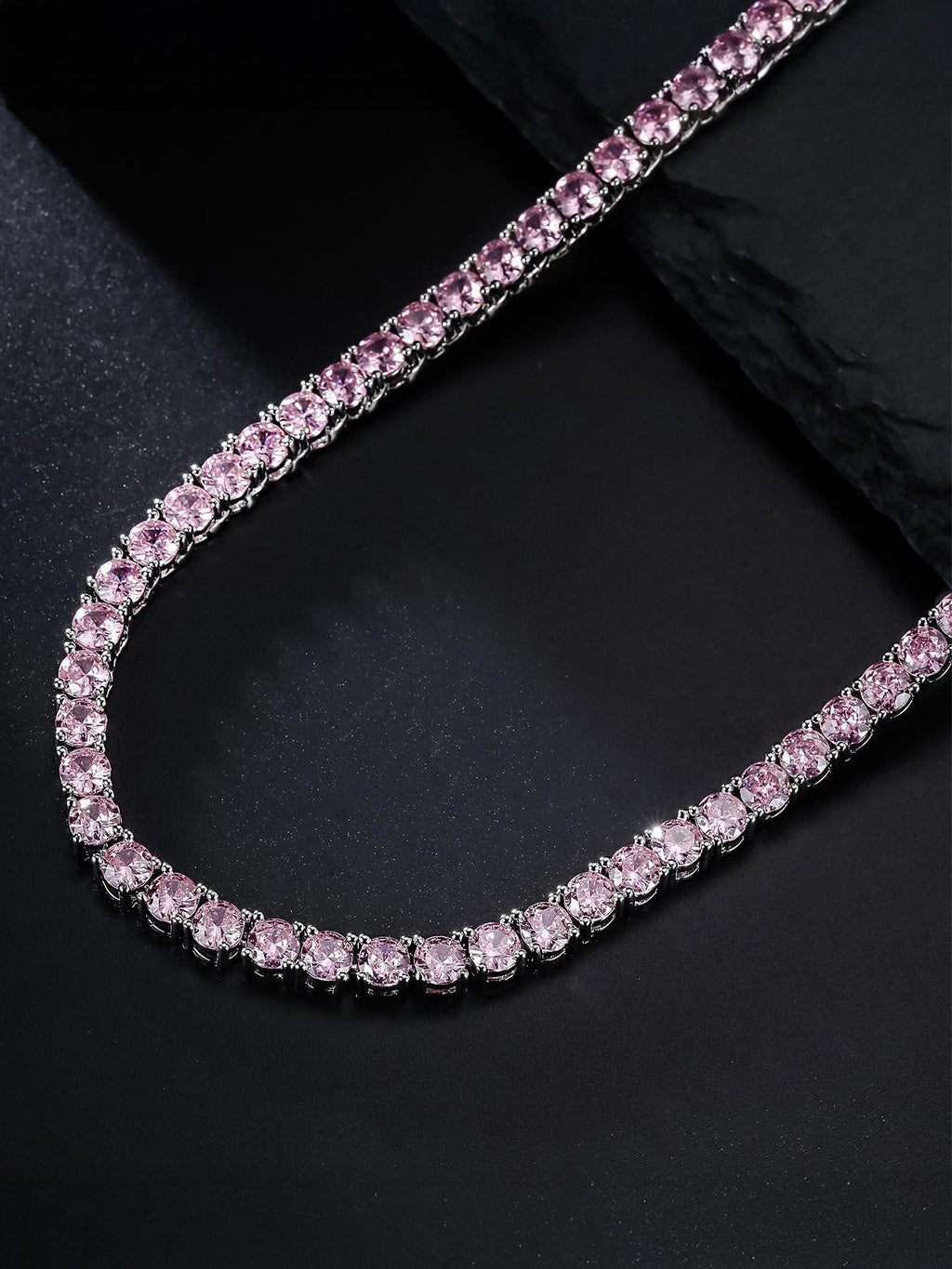 4mm Pink CZ Tennis Chain