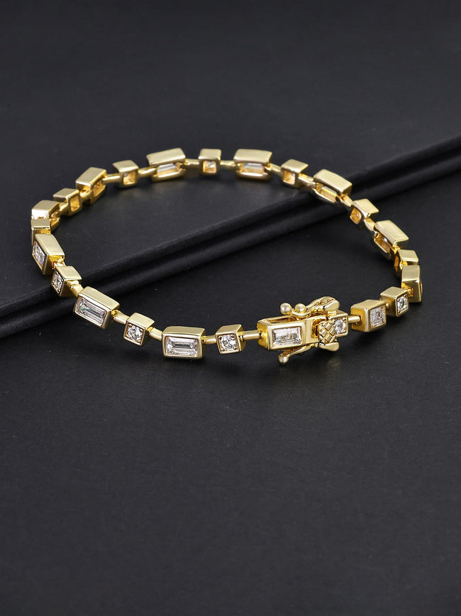 Block CZ Bracelet Hover Image