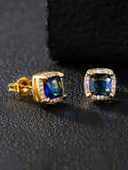6mm Square CZ Stud Earrings