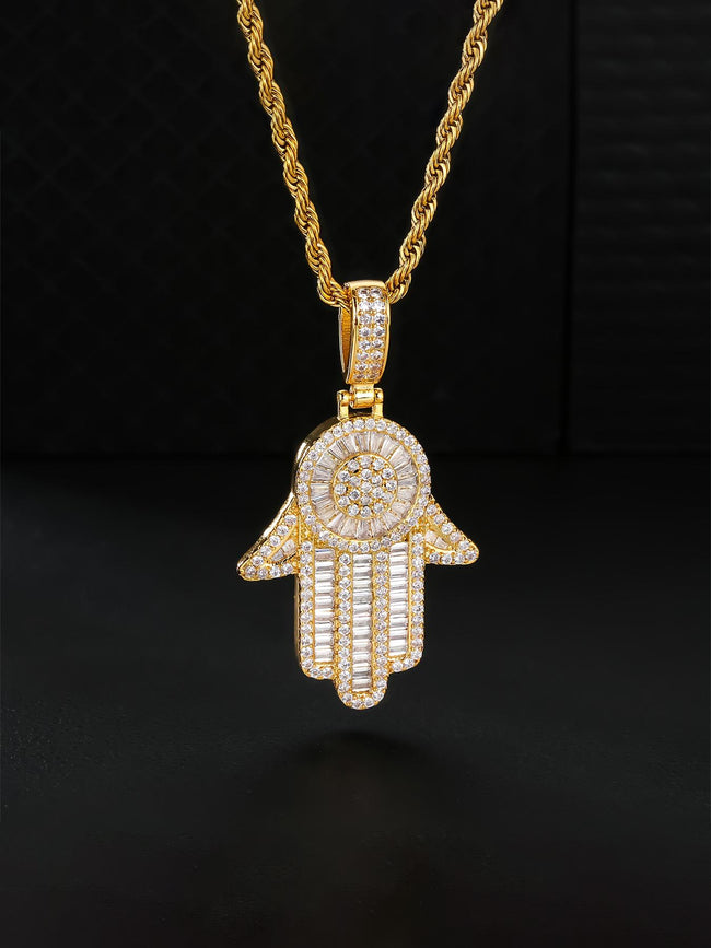3D Hamsa Hand Pendant Hover Image
