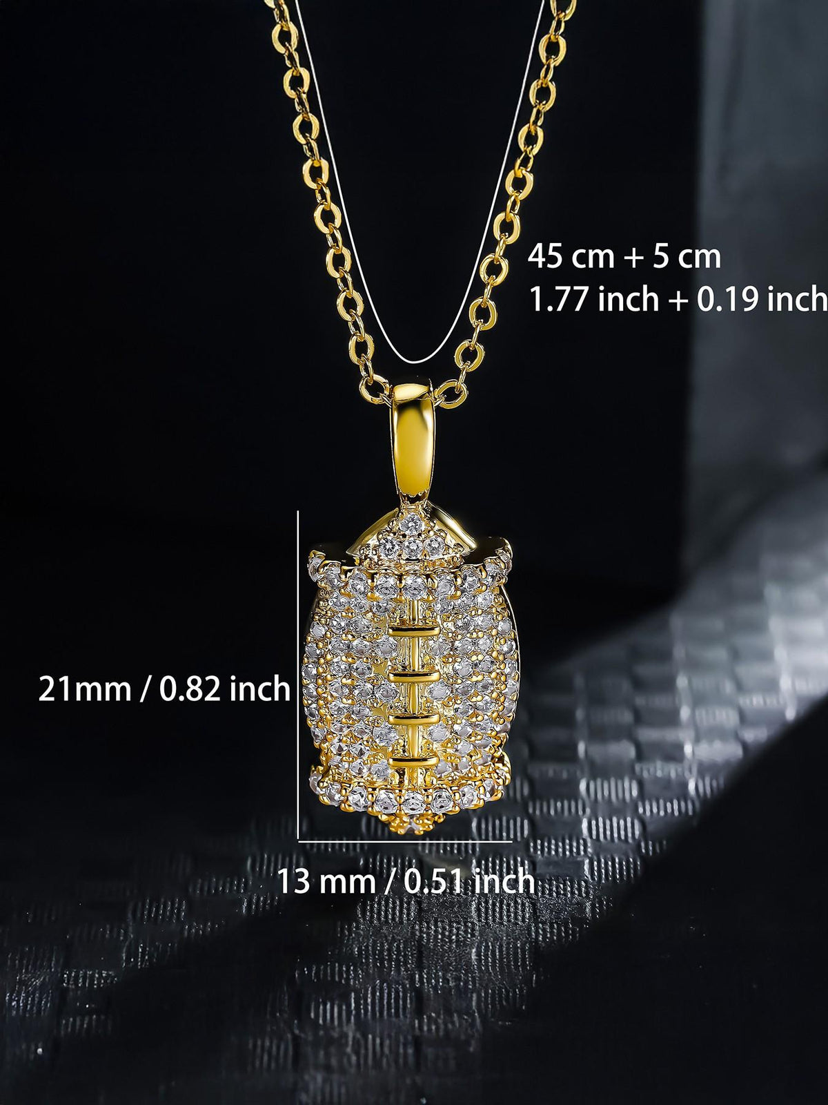 3D Football Pendant