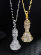 3D Queen Chess Piece Pendant