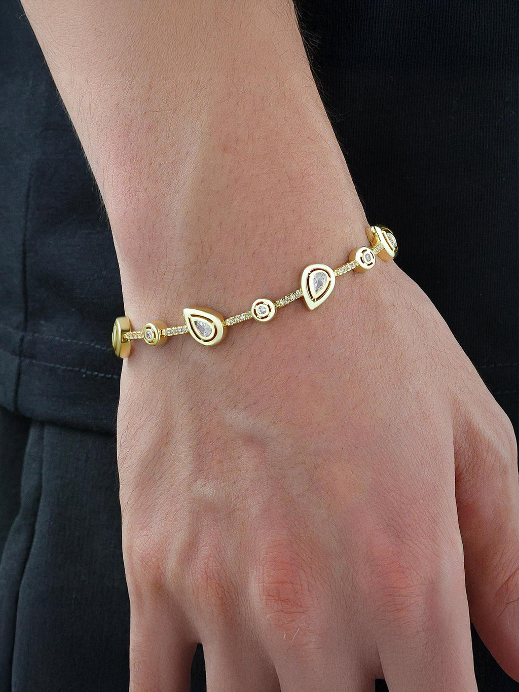 Teardrop Couple CZ Bracelet
