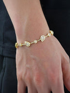Teardrop Couple CZ Bracelet