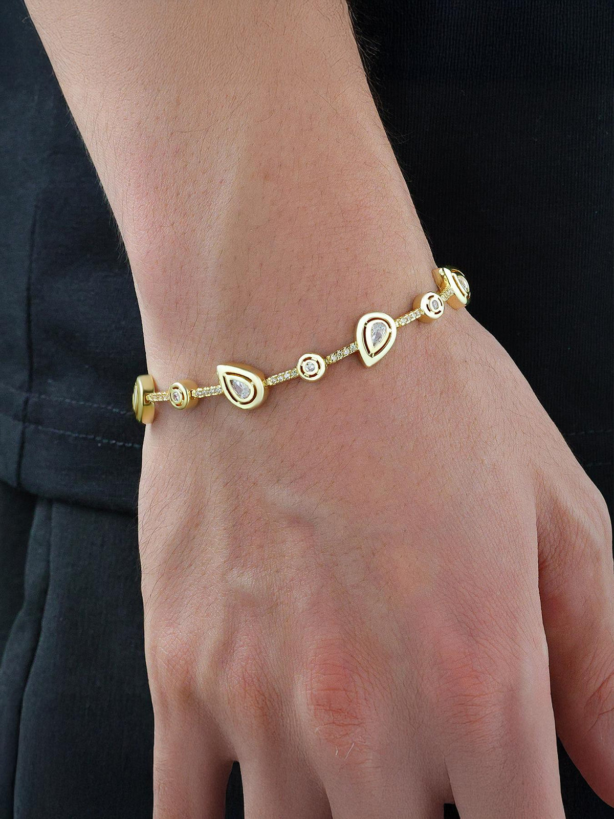 Teardrop Couple CZ Bracelet
