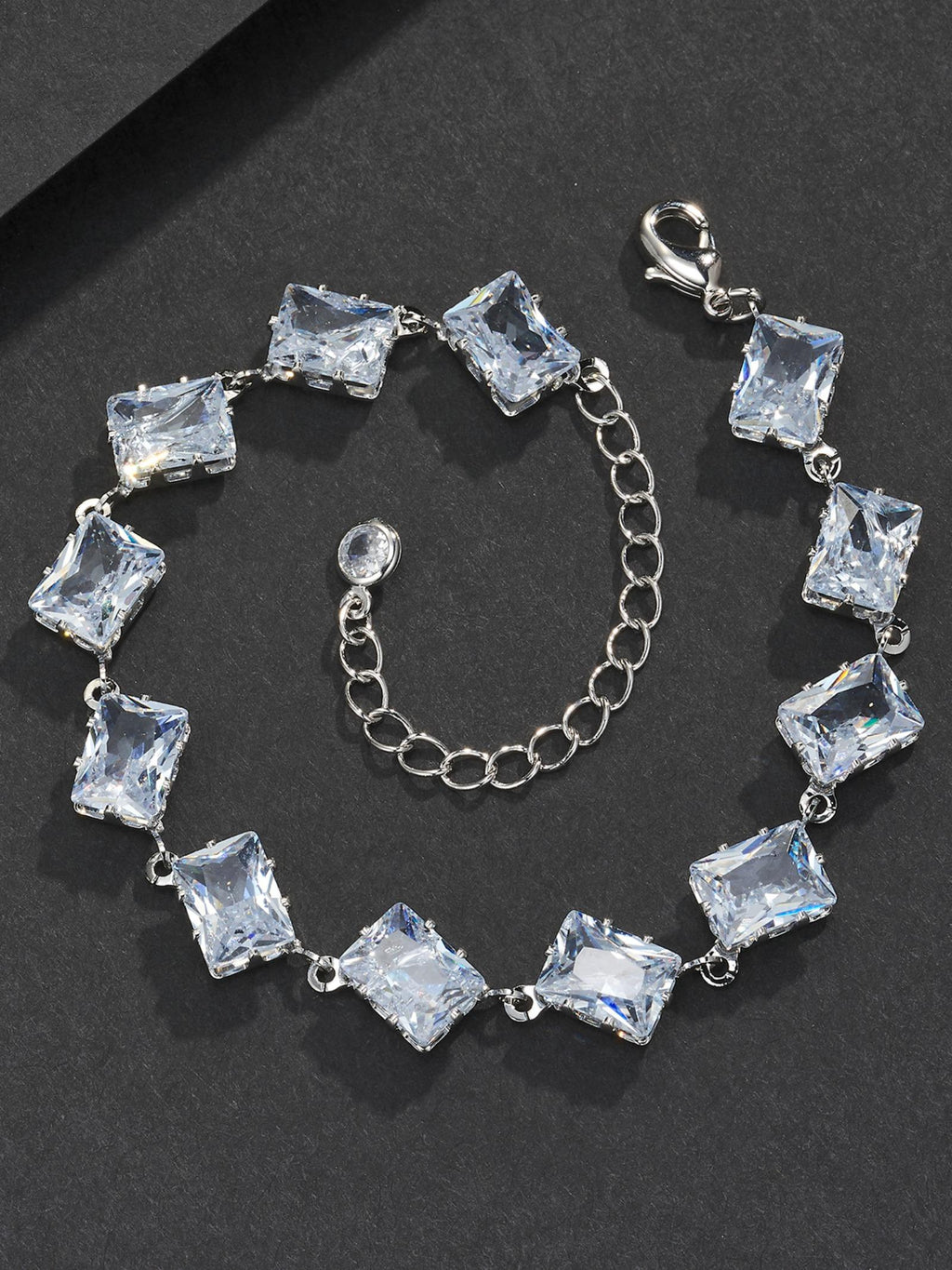 9mm Multicolor Square Gemstone Bracelet