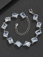 9mm Multicolor Square Gemstone Bracelet