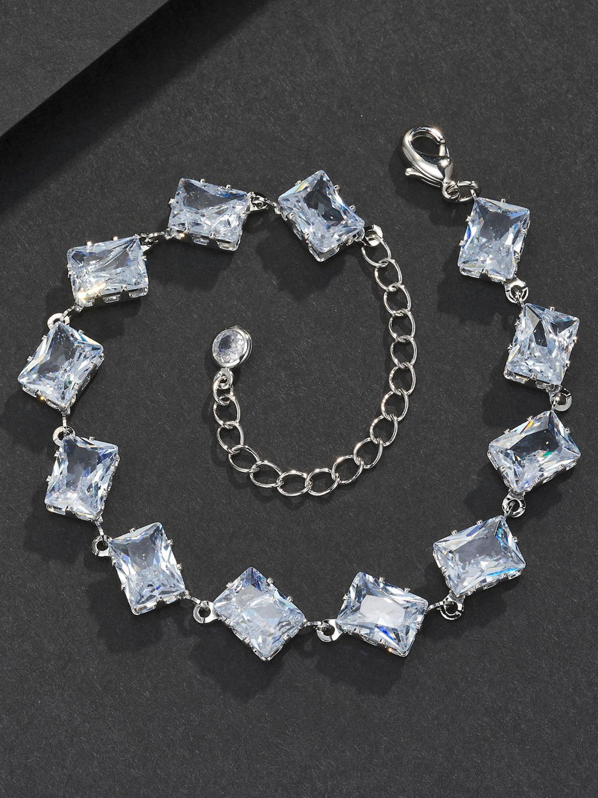 9mm Multicolor Square Gemstone Bracelet
