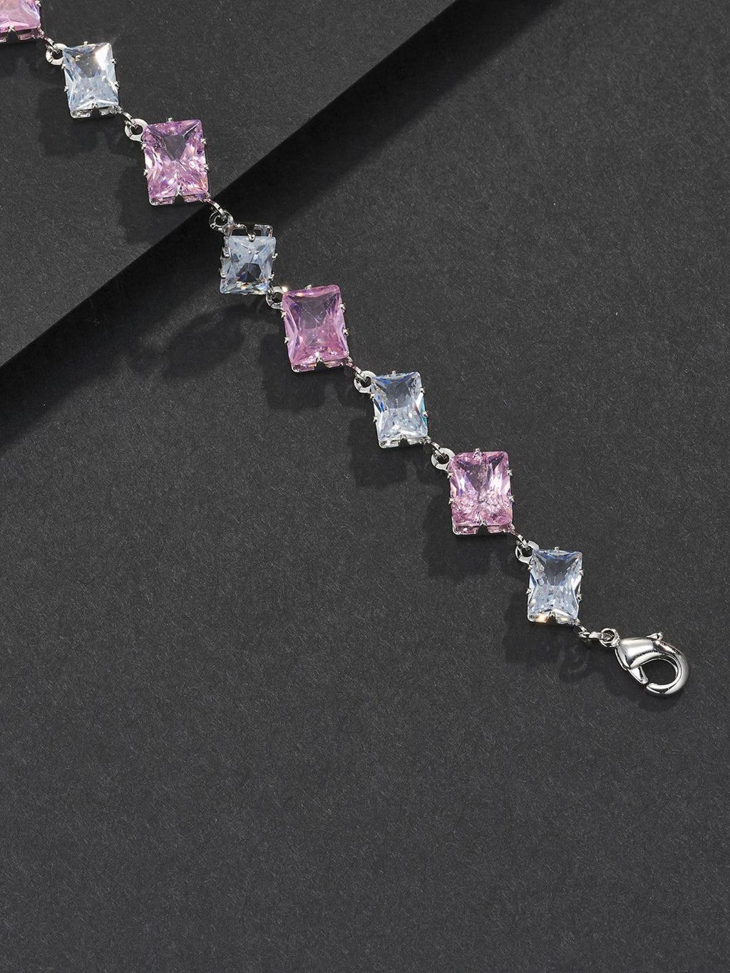 6mm Pink Baguette Bracelet