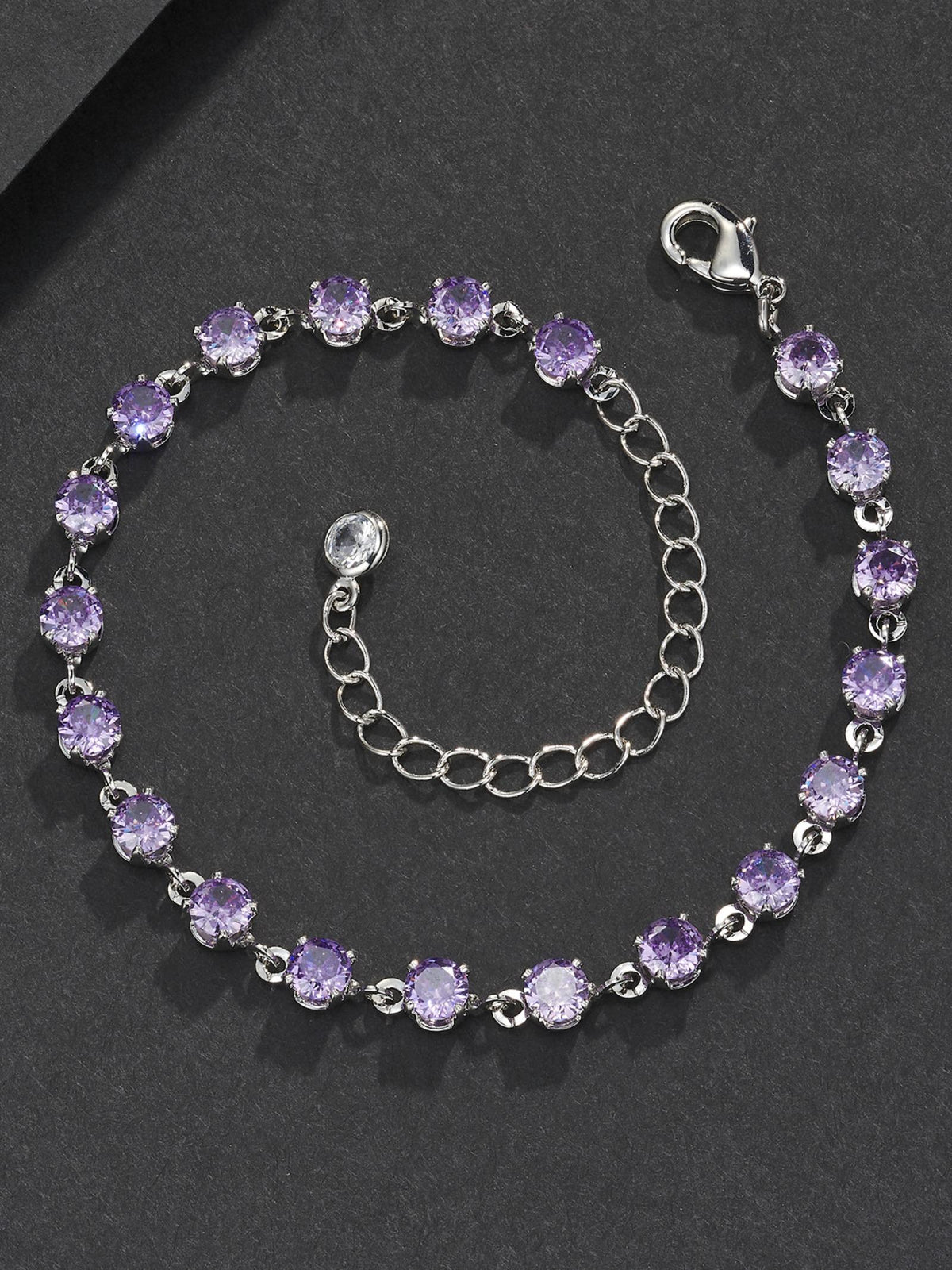 4mm Purple Gemstone Bracelet