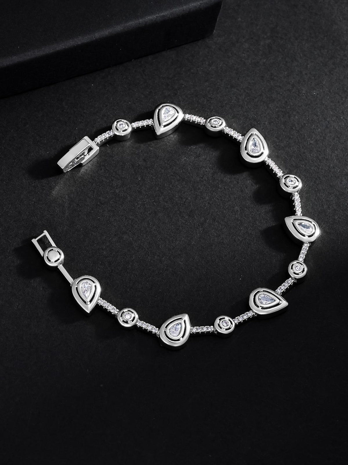 Teardrop Couple CZ Bracelet