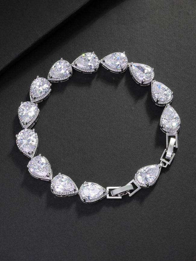 Teardrop CZ Bracelet Hover Image