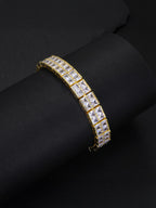 Double Row Cube CZ Bracelet