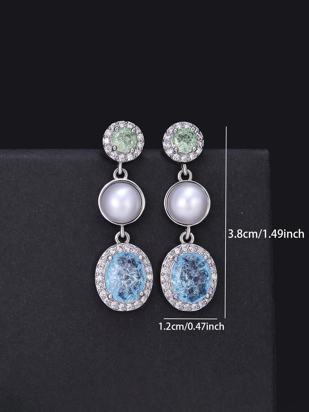 Iced Crystal Bloom Stud Earrings