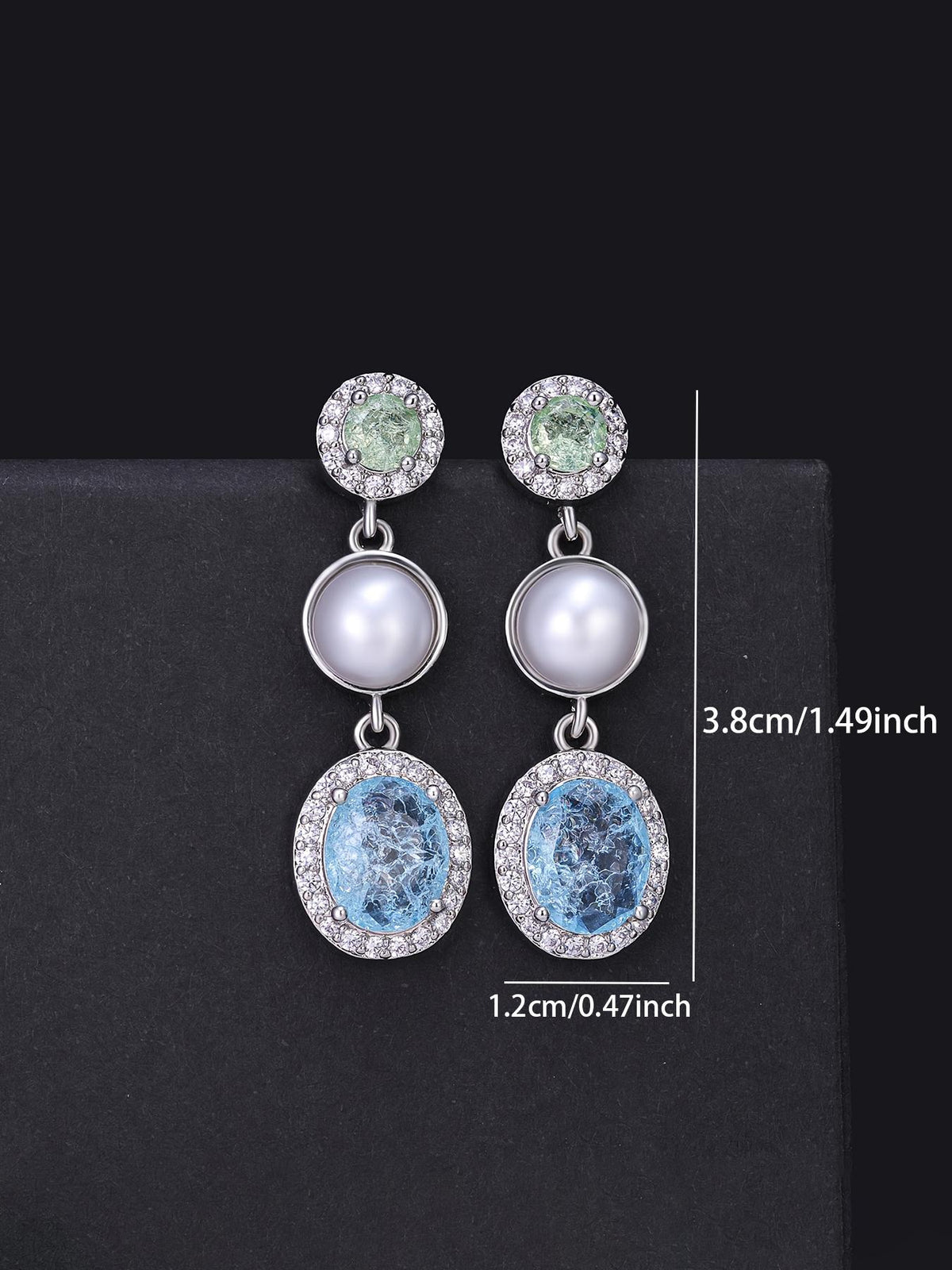Iced Crystal Bloom Stud Earrings