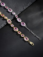 12mm Pink Baguette Bracelet