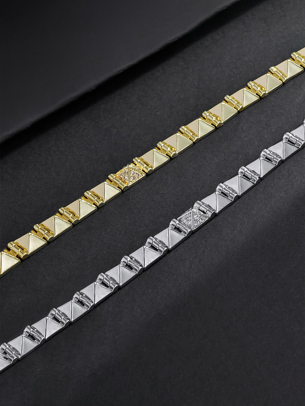 Pyramid Spike CZ Bracelet
