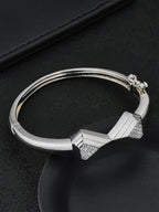Symmetric Cube Heart CZ Segment Bracelet
