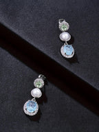 Iced Crystal Bloom Stud Earrings
