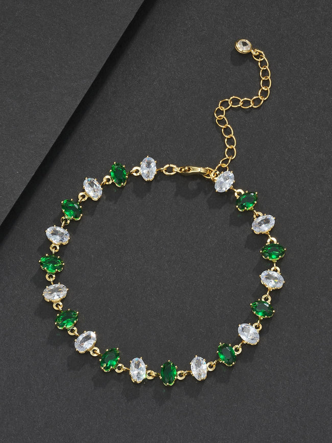 7mm Oval CZ Bracelet Hover Image