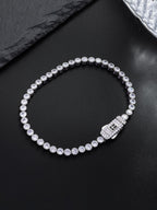 3mm Halo Cross Tennis Bracelet