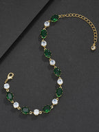 Green Oval Gemstone Bracelet