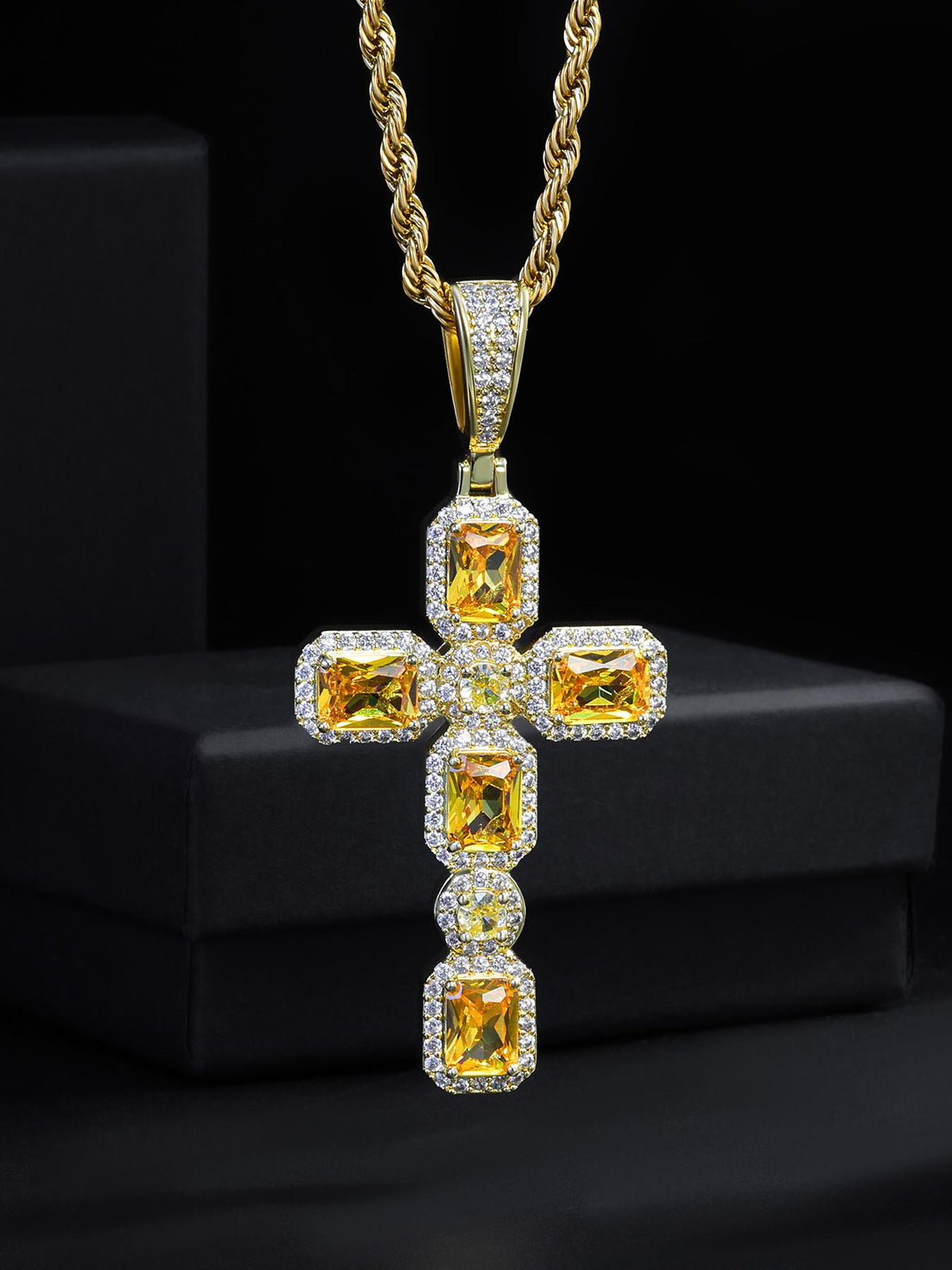 Sugar Cube Cross Pendant