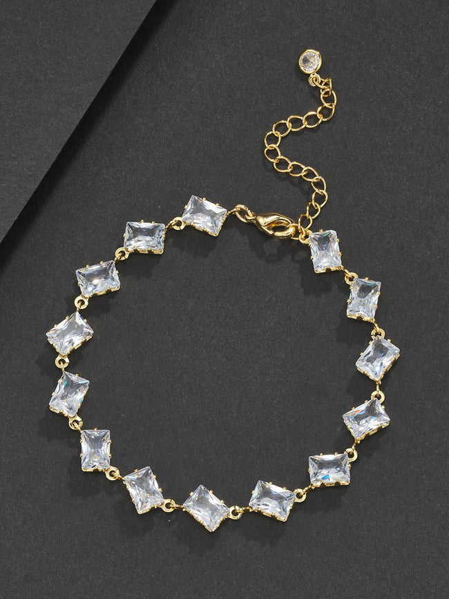 8mm Rhomboid CZ Bracelet Hover Image