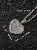 Fully Iced Heart Pendant