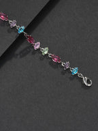Multicolor Mixed-Cut Gemstone Bracelet