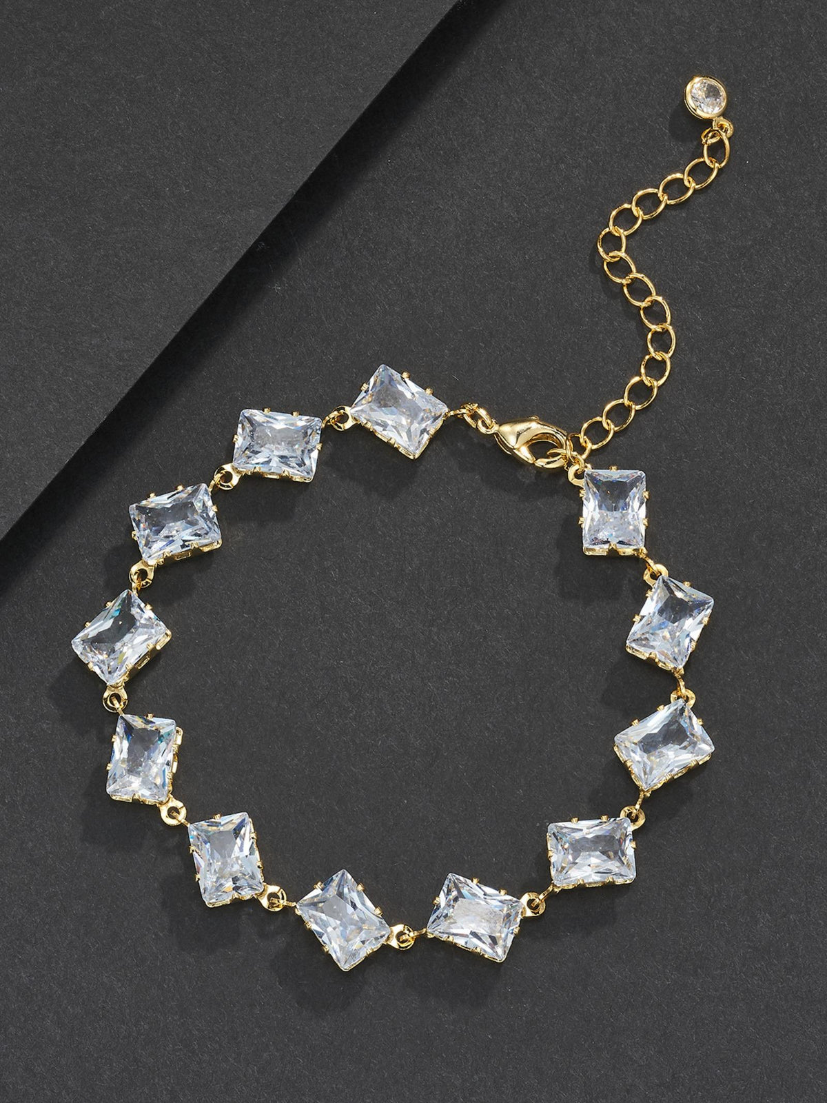 9mm Multicolor Square Gemstone Bracelet