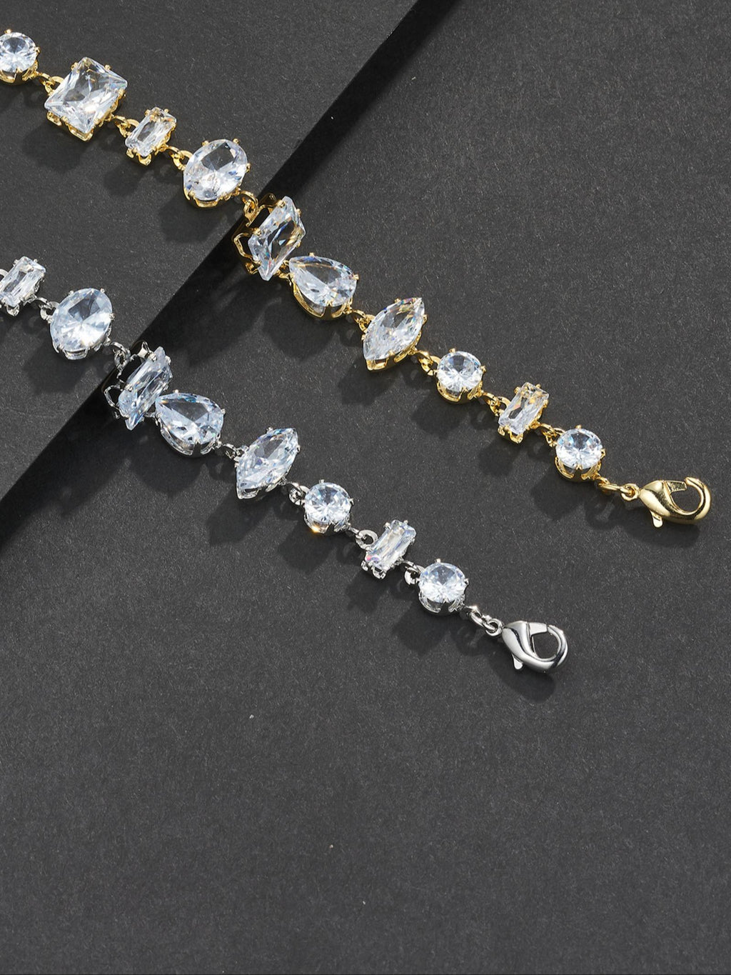 Freeform Iced CZ Bracelet
