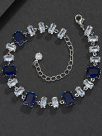 9mm Blue Baguette Bracelet
