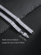 Double Row Cube CZ Bracelet