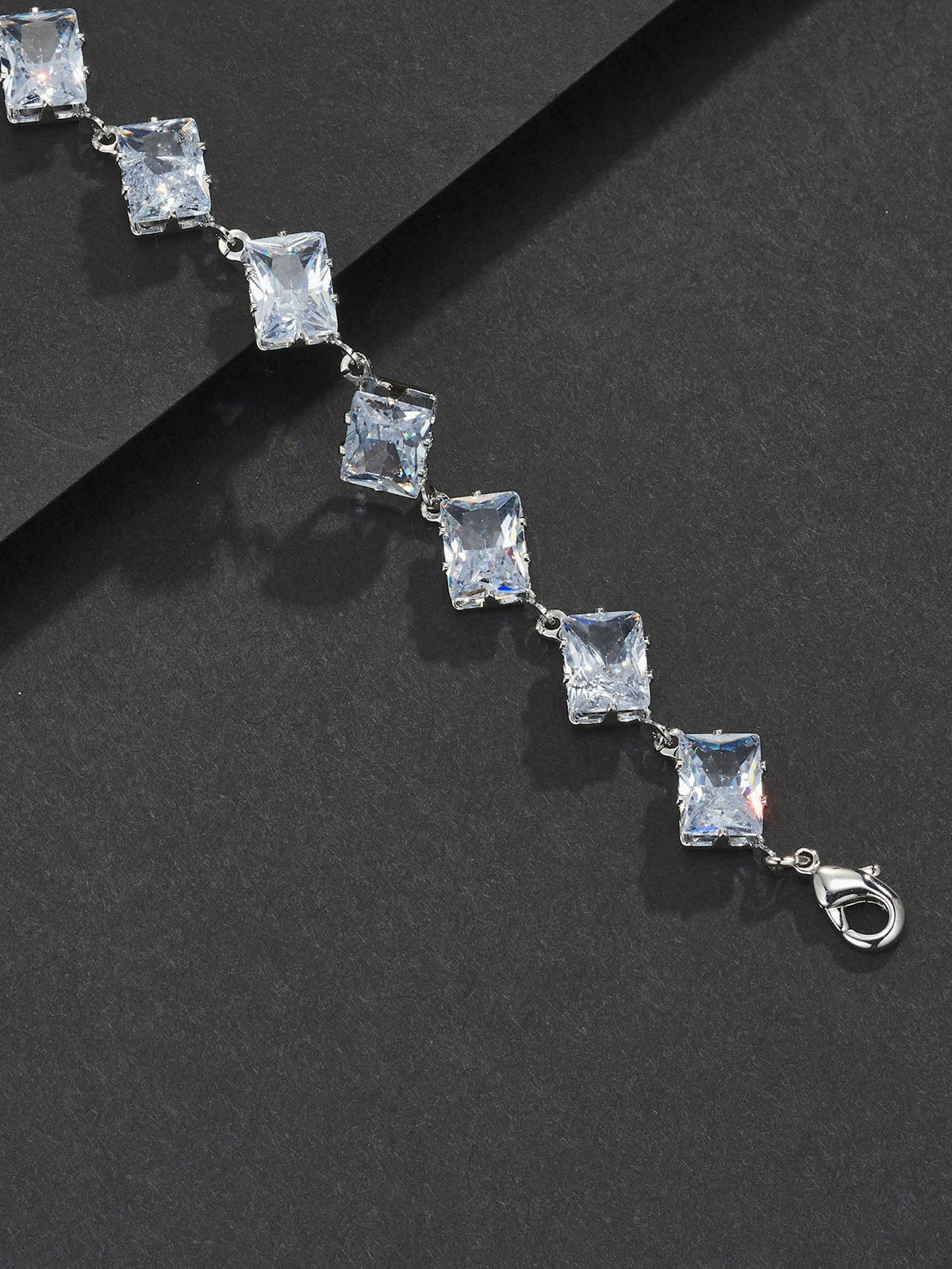 9mm Multicolor Square Gemstone Bracelet