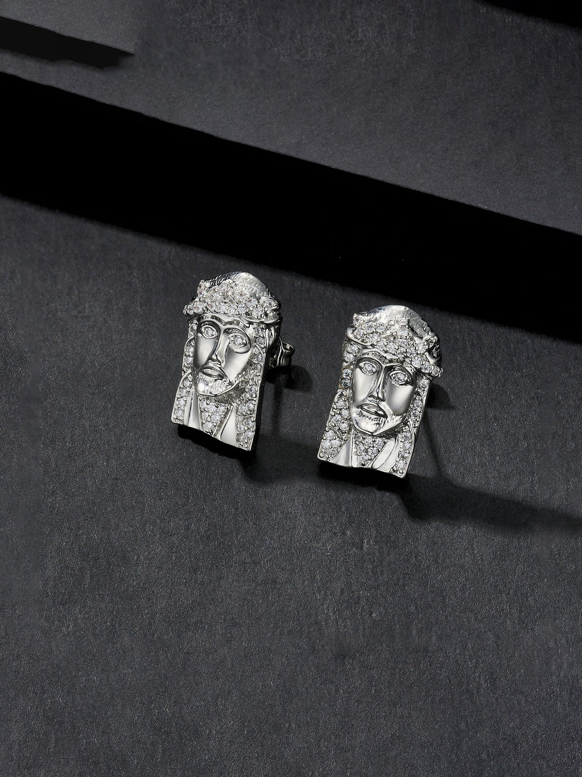 Relief Face Stud Earrings