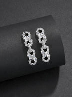 Iced Infinity Drop Earrings