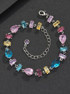 Multicolor Square Gemstone Bracelet