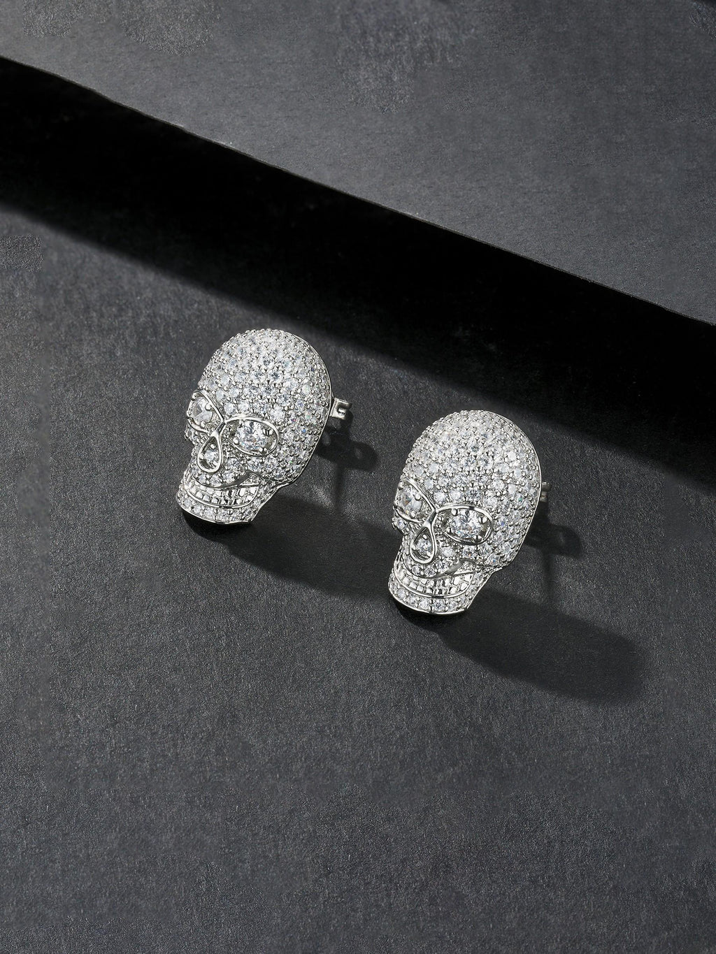 Iced Skull Stud Earrings
