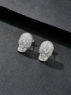 Iced Skull Stud Earrings