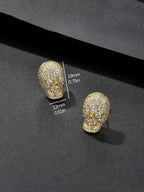 Iced Skull Stud Earrings