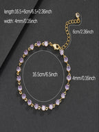 4mm Purple Gemstone Bracelet