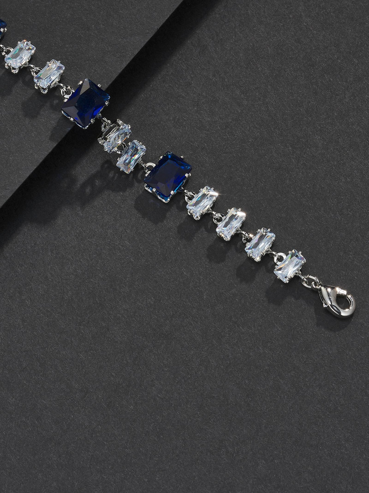 9mm Blue Baguette Bracelet