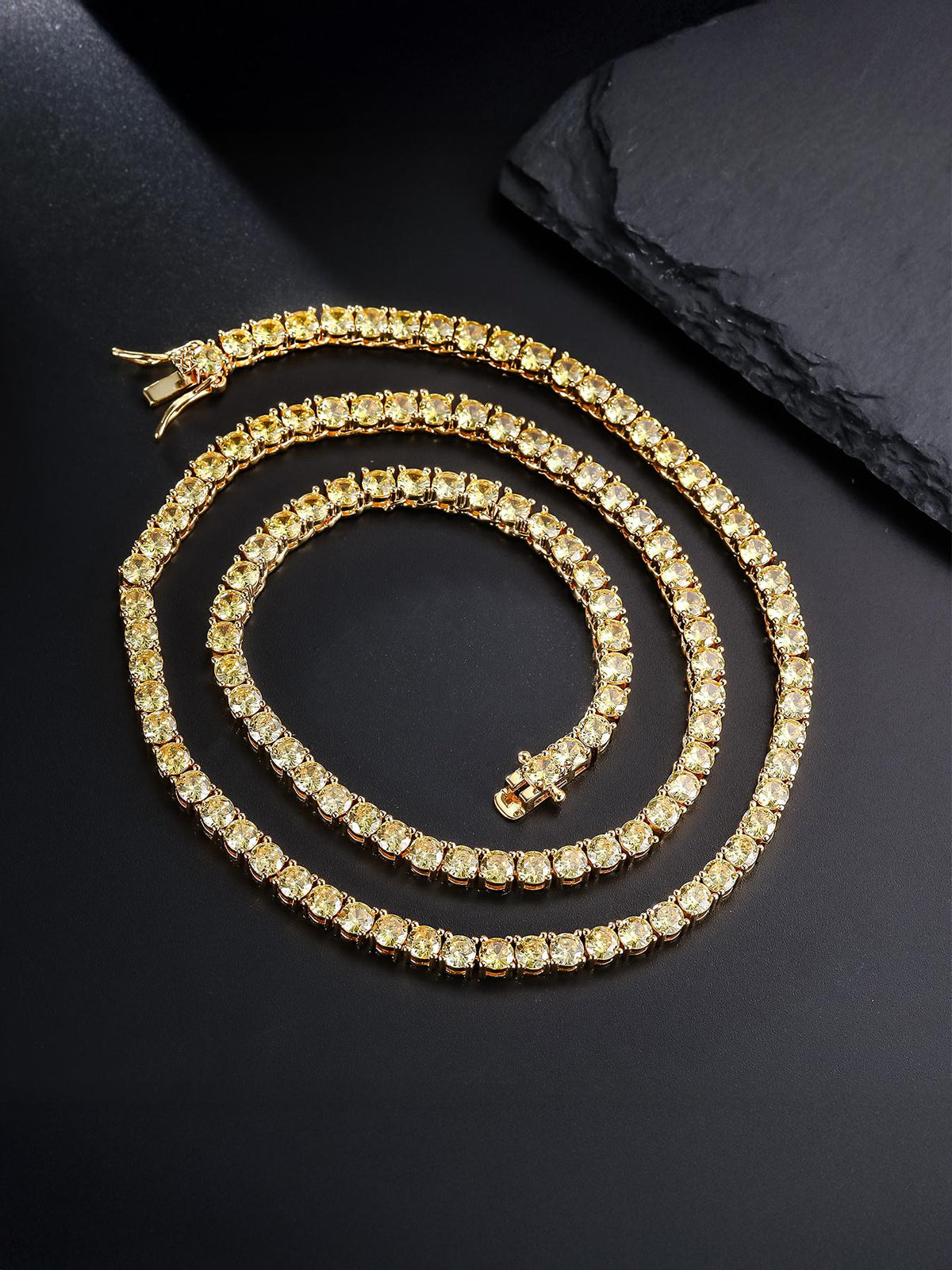 4mm  Orange CZ Tennis Chain